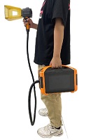 Máquina de marcado láser de fibra de batería de mano, máquina de grabado de neumáticos